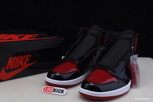 MaikeSneakers Patent 555088-063 Jordan 1 High Bred OG Air 0629